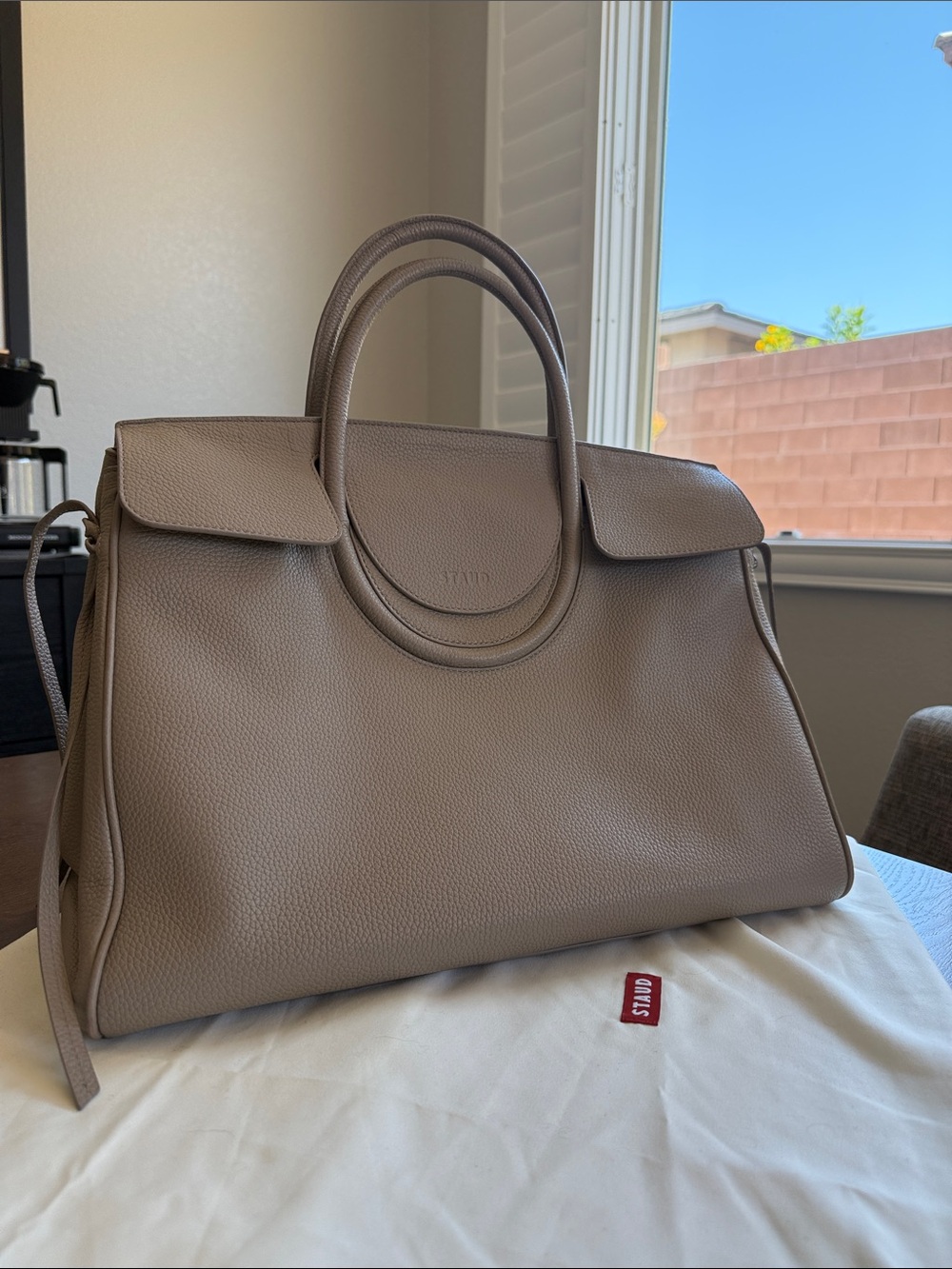 Staud Maude Carryall Tote in Dune